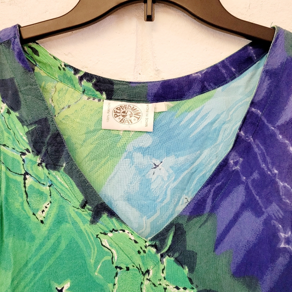 Peppermint Bay Size Small Women's Tropical Print Swimsuit Cover Up - Picture 2 of 7